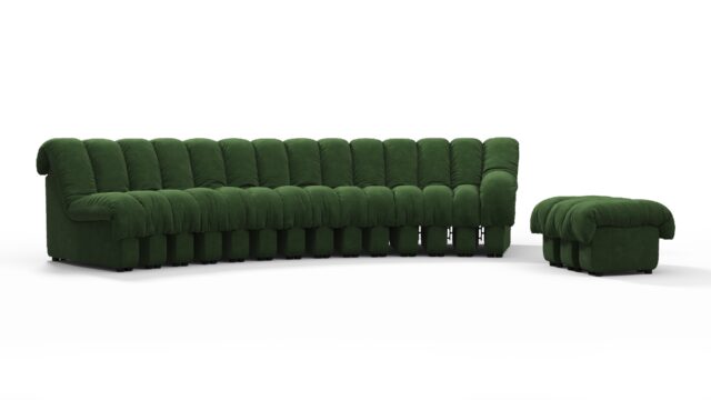 The DS 600 – Tarragon Vegan Suede, Sectional Sofa