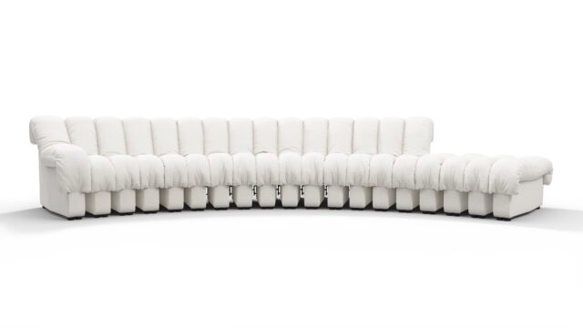 The DS 600 – White Boucle, Sectional Sofa