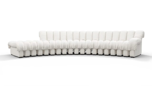 The DS 600 – White Boucle, Sectional Sofa