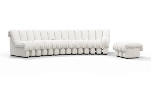 The DS 600 – White Boucle, Sectional Sofa