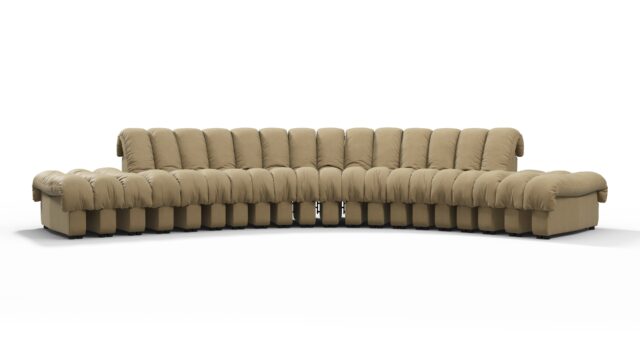 The DS 600 – Beige Vegan Leather, Large Open End Sofa