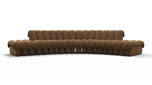The DS 600 – Brown Vegan Suede, Large Open End Sofa
