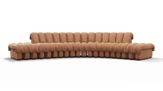 The DS 600 – Tan Vegan Leather, Large Open End Sofa
