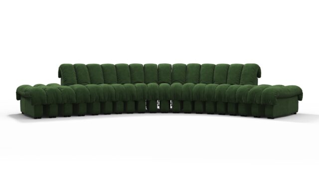 The DS 600 – Tarragon Vegan Suede, Large Open End Sofa