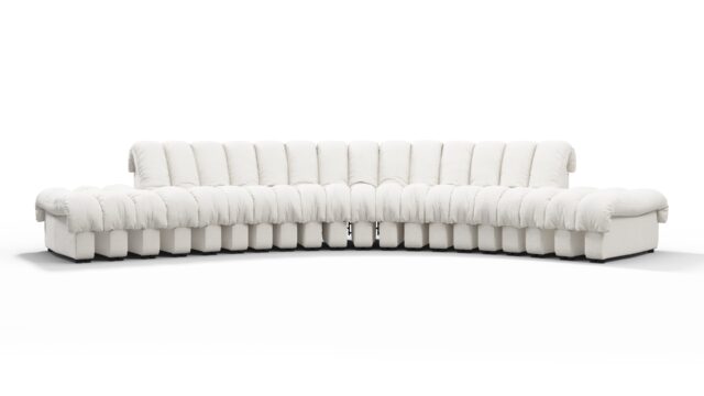 The DS 600 – White Boucle, Large Open End Sofa