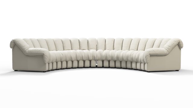 The DS 600 – Cream Vegan Leather, Large Sectional