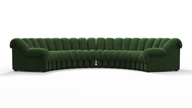 The DS 600 – Tarragon Vegan Suede, Large Sectional