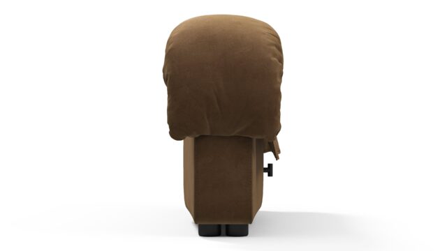 The DS 600 – Brown Vegan Suede, Left End Stool Module