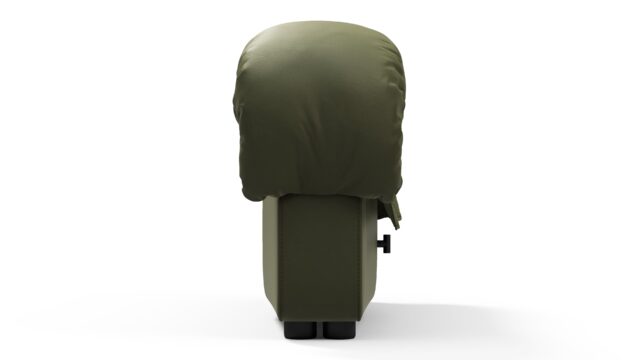 The DS 600 – Deep Olive Vegan Leather, Left End Stool Module