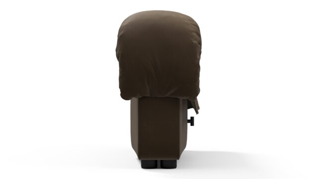 The DS 600 – Distressed Brown Vegan Leather, Left End Stool Module