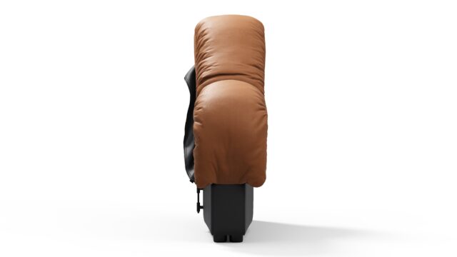 The DS 600 – Vintage Tan and Black Vegan Leather, Right End Sofa Module