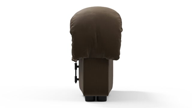 The DS 600 – Distressed Brown Vegan Leather, Right End Stool Module