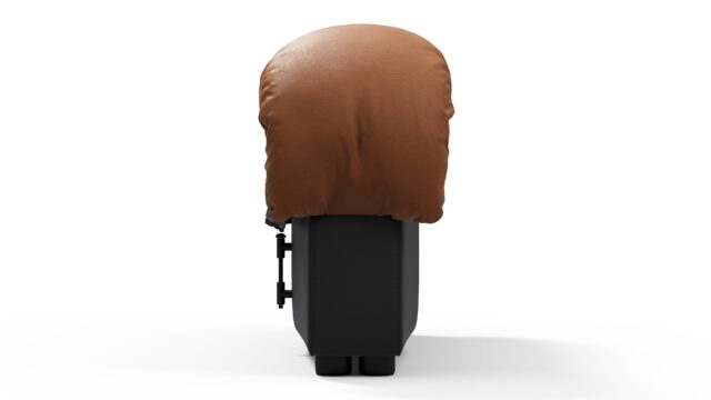 The DS 600 – Vintage Tan and Black Vegan Leather, Right End Stool Module