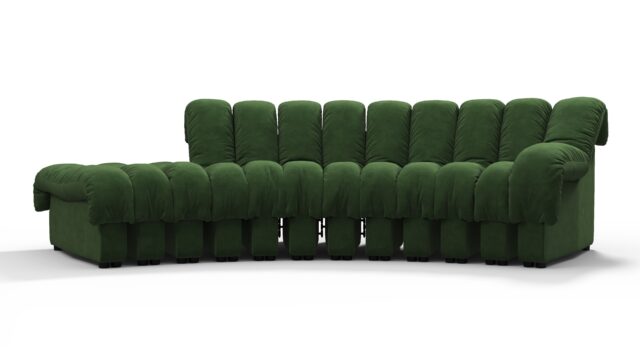 The DS 600 – Tarragon Vegan Suede, Small Open End Sofa (Left)