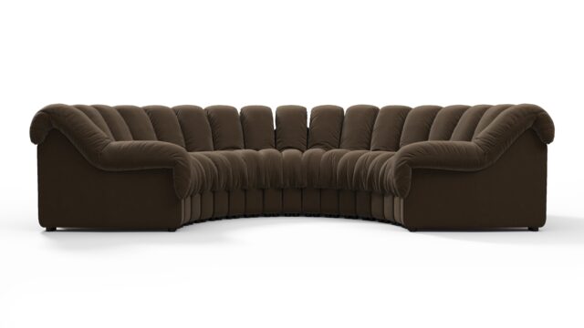 The DS 600 – Distressed Brown Vegan Leather, Sectional