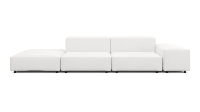 The Extrasoft – White Linen, Open End Sofa (Left)