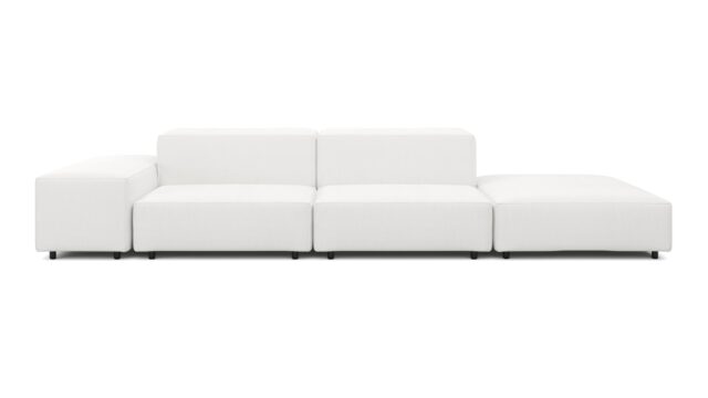 The Extrasoft – White Linen, Open End Sofa (Right)