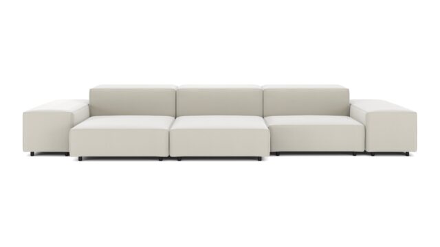 The Extrasoft – Oatmeal Brushed Weave, Three Seater Sofa (Right)