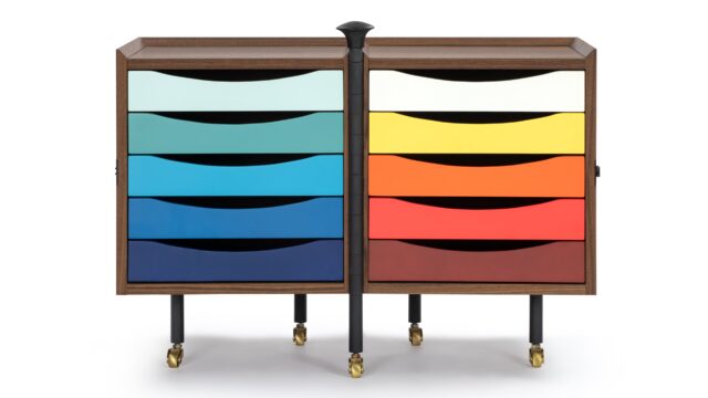 The Finn Juhl – Blue and Yellow, Double Drawers