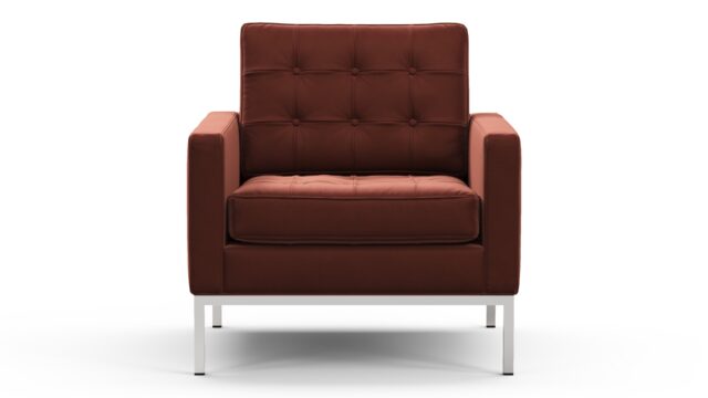 The Florence – Burgundy Luxe Velvet, Lounge Chair