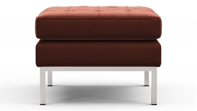 The Florence – Burgundy Luxe Velvet, Ottoman