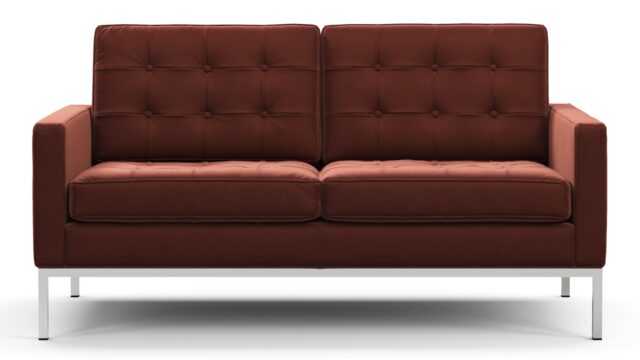 The Florence – Burgundy Luxe Velvet, Two Seater