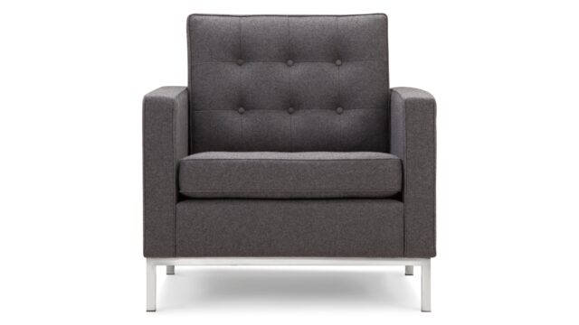 The Florence – Dark Gray Wool, Lounge Chair