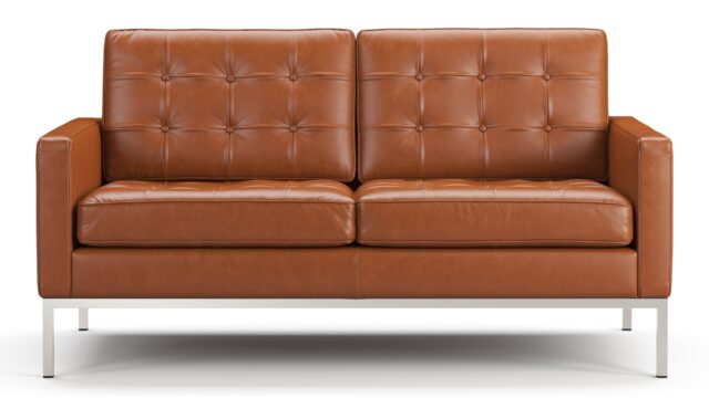 The Florence – Tan Premium Leather, Two Seater