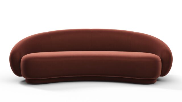The Julep – Burgundy Luxe Velvet, Three Seater Sofa