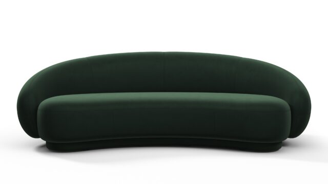 The Julep – Empress Green Velvet, Three Seater Sofa