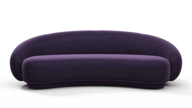 The Julep – Grape Velvet, Three Seater Sofa