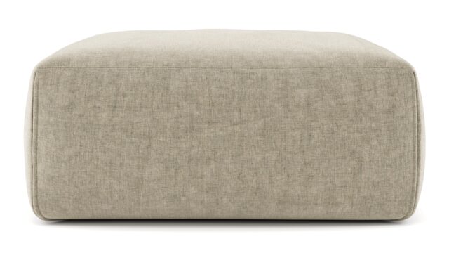 The Le Mura – Beige Gray Chenille, Ottoman