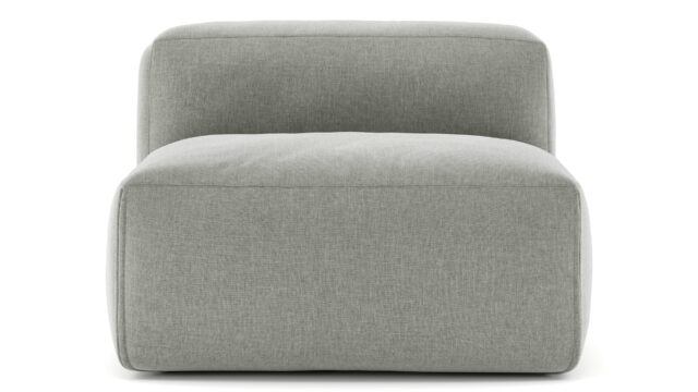 The Le Mura – Soft Gray Brushed Weave, Armless