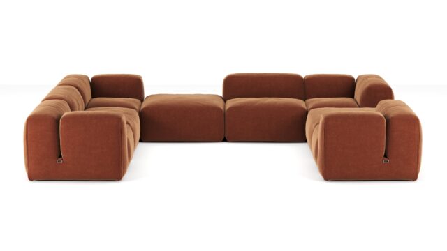 The Le Mura – Rust Chenille, Eight Seater (Left)