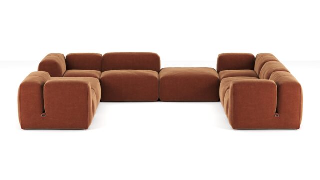 The Le Mura – Rust Chenille, Eight Seater (Right)
