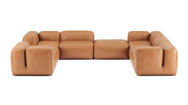 The Le Mura – Tan Vegan Leather, Eight Seater (Right)