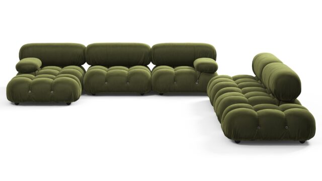 The Bellini Large Sectional – Thyme Luxe Velvet, Sectional (Large Right Corner)