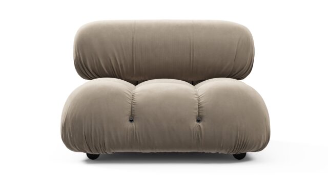 The Bellini – Greige Velvet, Armless Module