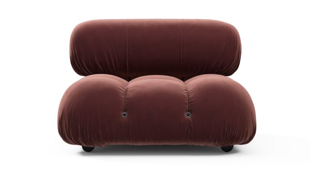 The Bellini – Maroon Velvet, Armless Module