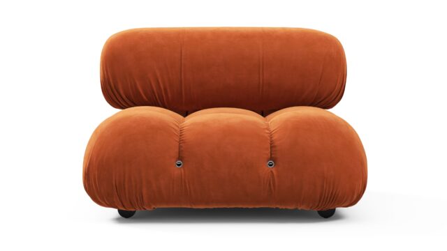 The Bellini – Apricot Velvet, Armless Module