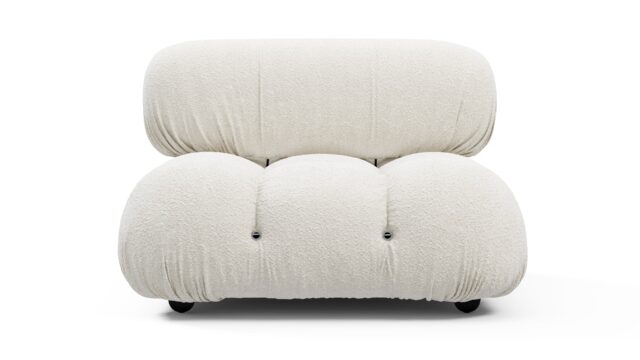 The Bellini – White Boucle, Armless Module
