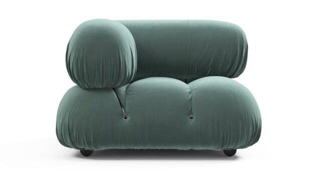 The Bellini – Jadeite Luxe Velvet, Left Corner