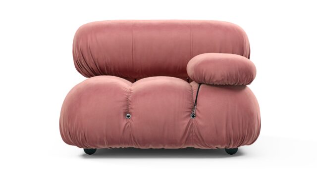 The Bellini – Blush Pink Velvet, Right Arm