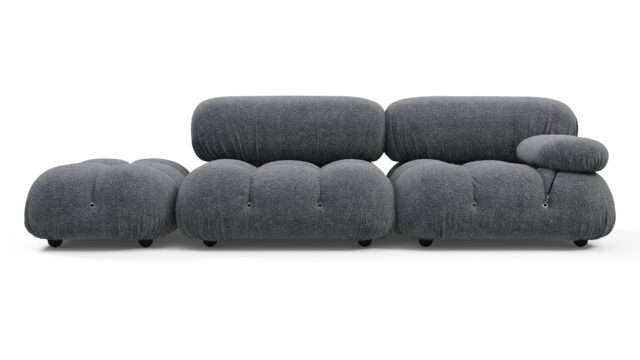 The Bellini – Gray Boucle, Open End Sofa (Left)