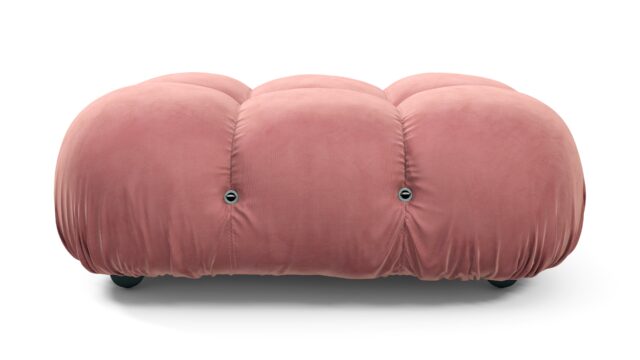 The Bellini Ottoman – Blush Pink Velvet, Ottoman