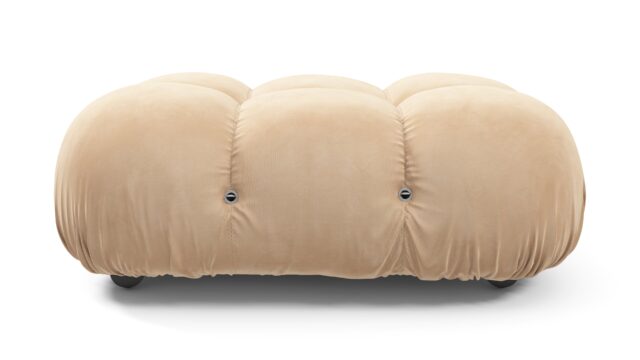 The Bellini Ottoman – Ecru Velvet, Ottoman