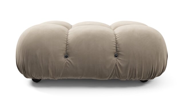 The Bellini – Greige Velvet, Ottoman
