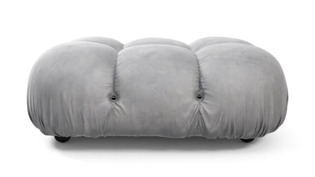 The Bellini – Light Gray Velvet, Ottoman
