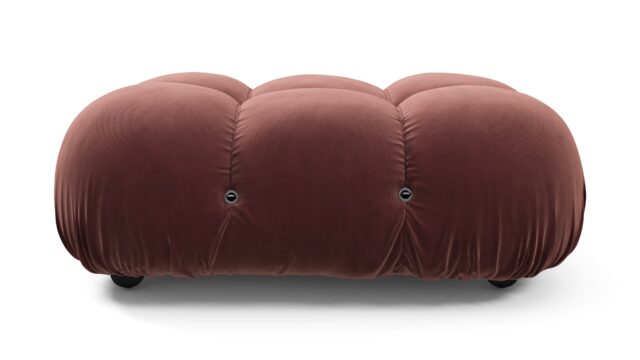 The Bellini – Maroon Velvet, Ottoman