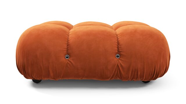The Bellini Ottoman – Apricot Velvet, Ottoman
